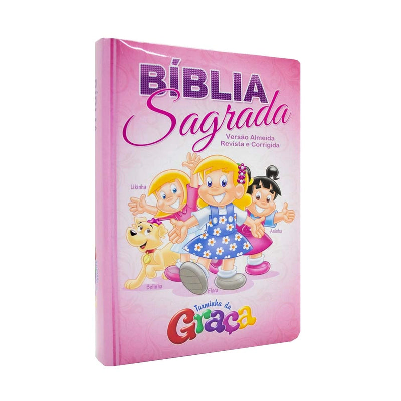 Bíblia Sagrada Turminha da Graça - Capa Rosa