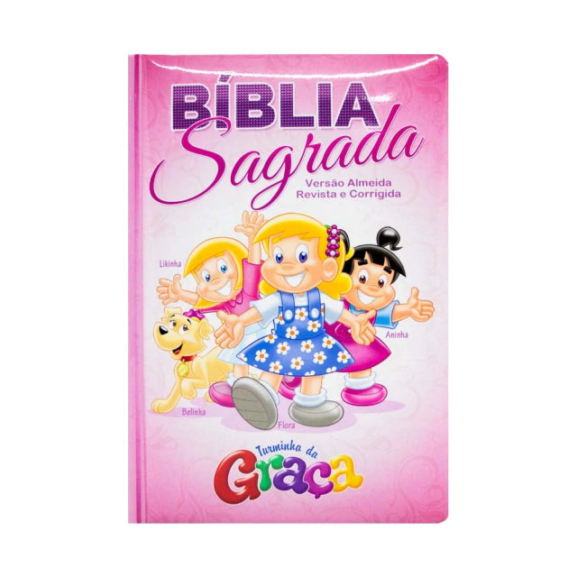 Bíblia Sagrada Turminha da Graça - Capa Rosa