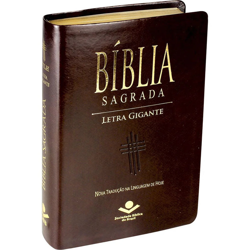 BÍBLIA SAGRADA LETRA GIGANTE NTLH  - CAPA MARROM