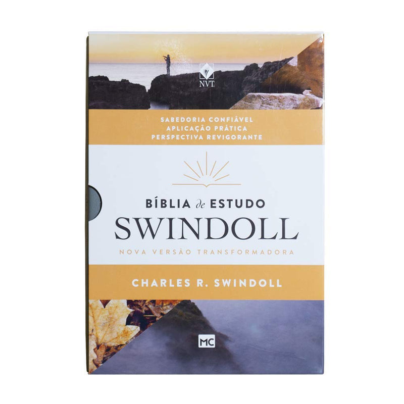 BÍBLIA DE ESTUDO SWINDOLL NVT -  CAPA CINZA